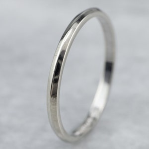 Thin White Gold Band, White Gold Wedding Band, Plain Gold Band, Stacking Band, Stacking Ring, Jewelry Basic, Birthday Gift MRAL3EFH