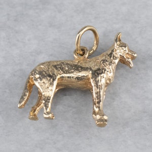 German Shepherd Gold Charm, Dog Charm, Animal Charm, Pet Charm, Dog Pendant, MDFL6A1A