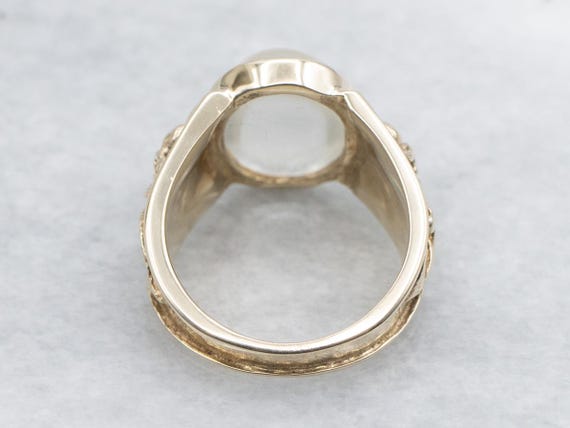 Botanical Moonstone Statement Ring in Yellow Gold - image 3