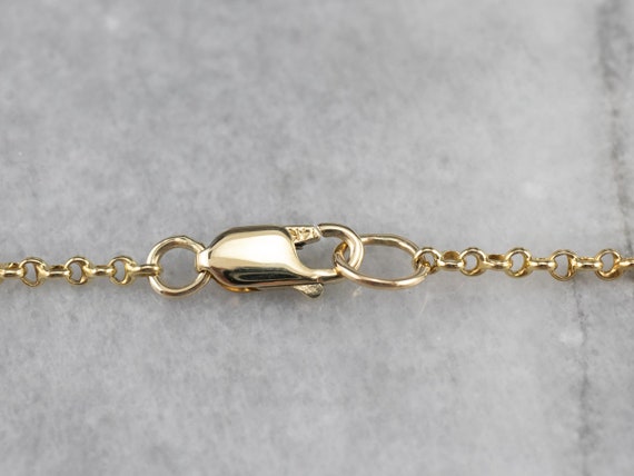 Yellow Gold Rolo Chain, 14K Yellow Gold Chain, 15… - image 4