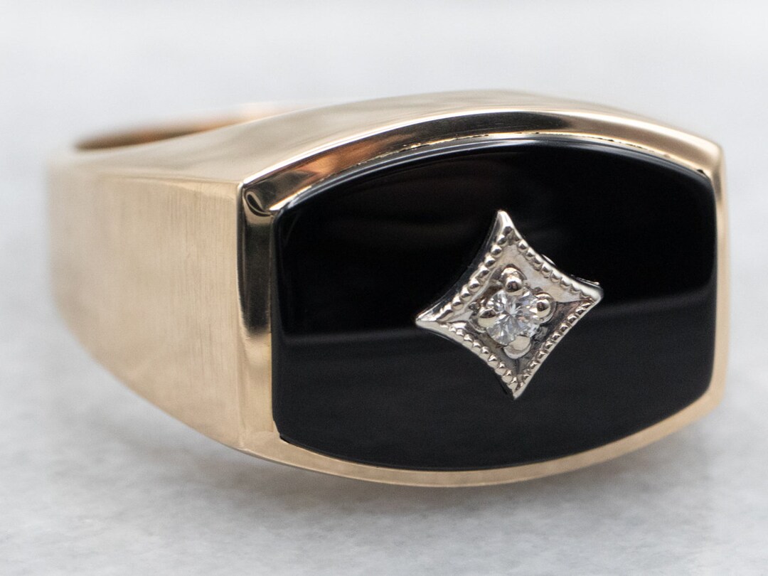 本日のみ40s vintage onyx 9k ring 95950a.jpg