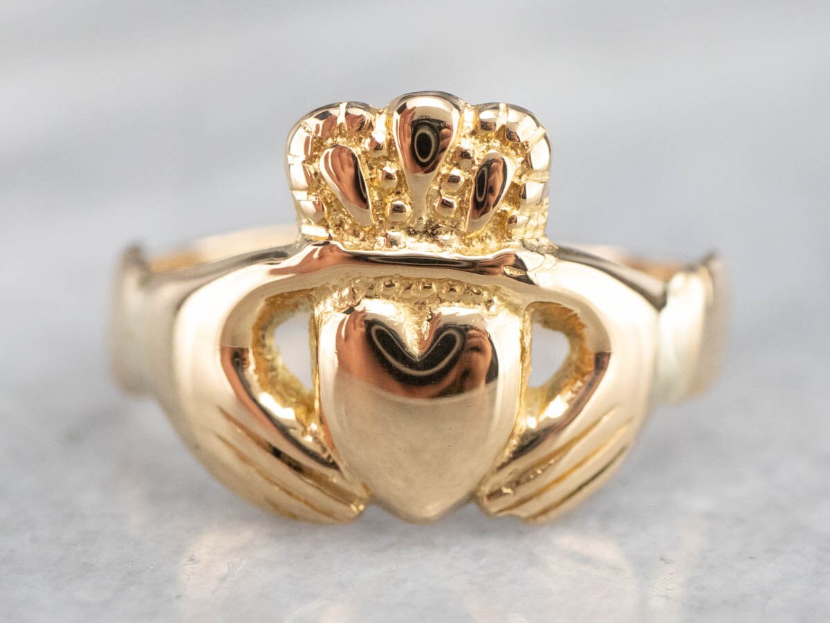 18ct Gold Claddagh Ring Men's Claddagh Ring High Karat Etsy
