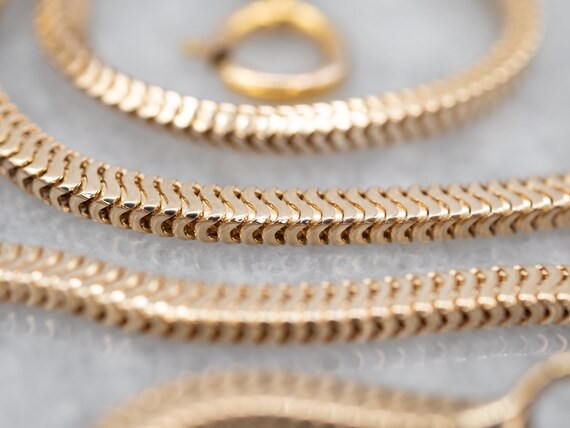 14K Yellow Gold Snake Chain Necklace, 17 Inch - image 3