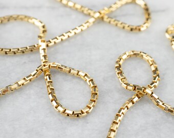 18k Gold Box Chain - Etsy