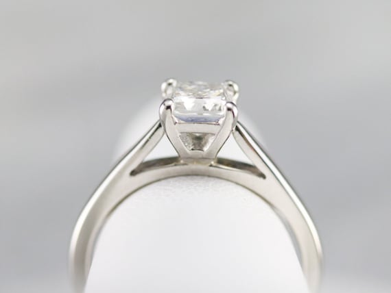 GIA Certified Diamond Solitaire Ring, Princess Cu… - image 8