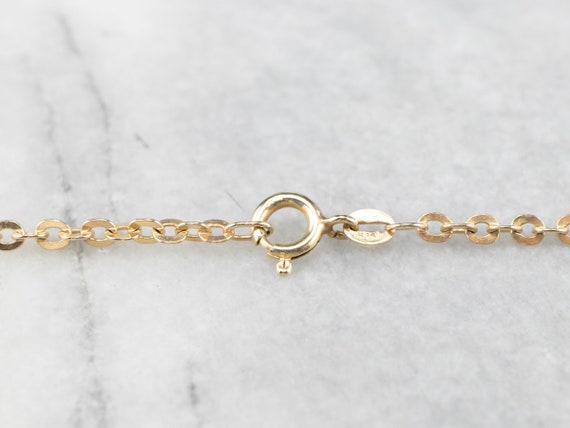Vintage Gold Oval Link Chain, 14K Yellow Gold Cha… - image 3