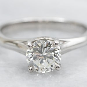 Platinum Diamond Solitaire Engagement Ring, Diamond Solitaire Ring, Diamond Engagement Ring, Classic Diamond Ring, Four Prong Ring A54609