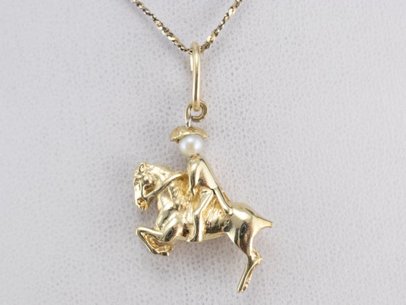 Paul Revere Gold Charm, Pearl Gold Charm, Horse R… - image 8