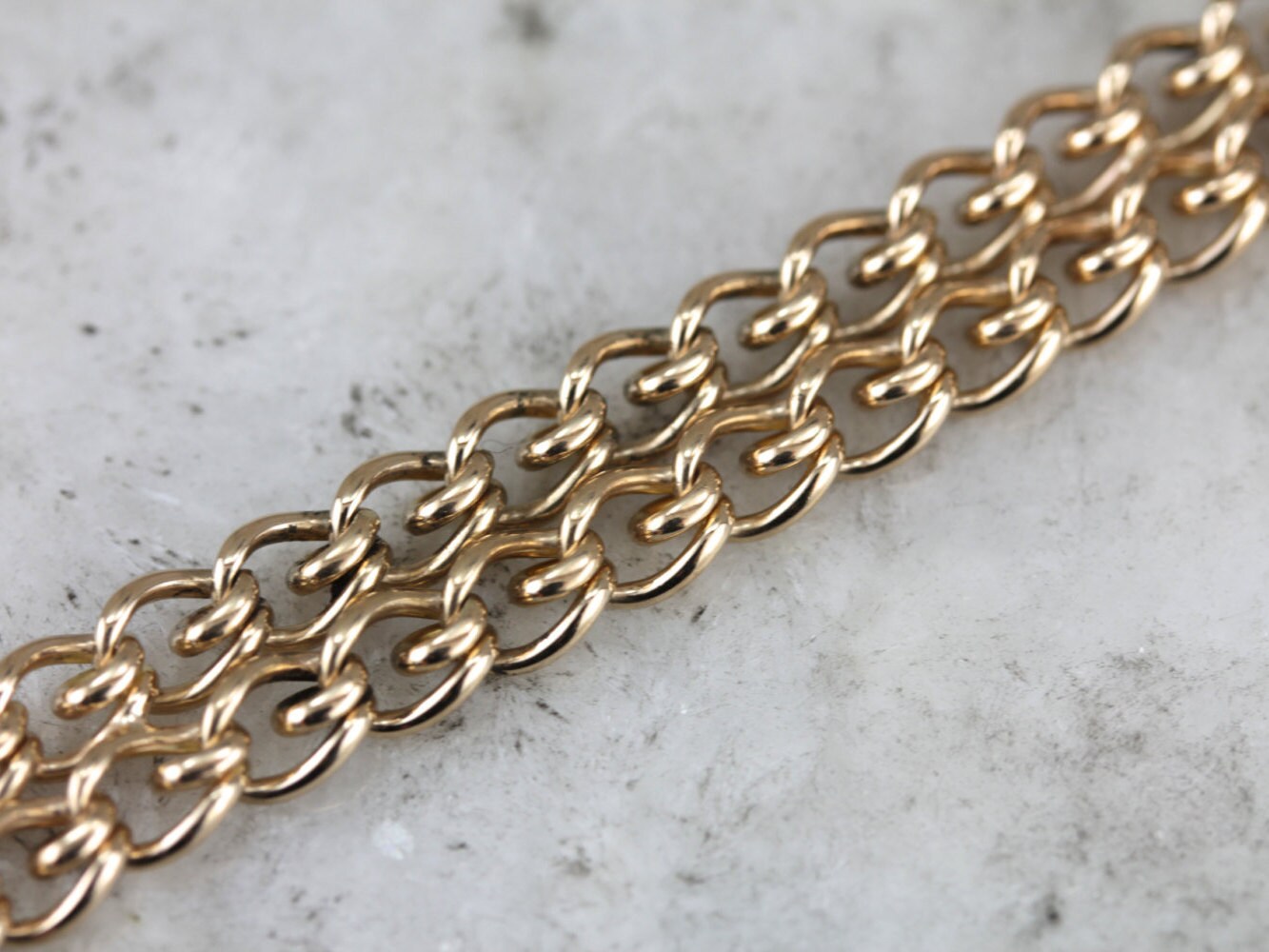■VINTAGE HOLLYWOOD■ Twist Chain Bracelet VH24NNBR172M Vintage Gold Rope Bracelet 14k Gold Rope Twist Chain