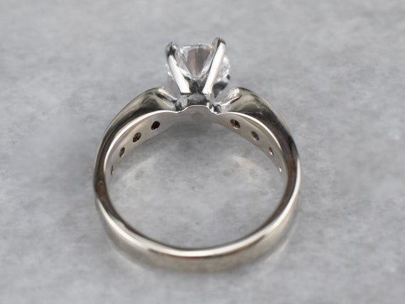 Round Brilliant Diamond Engagement, Modern Engage… - image 4