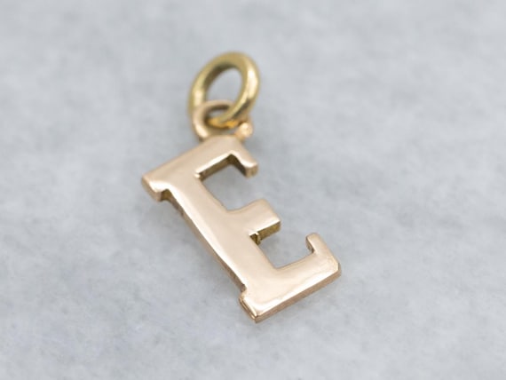 Two Tone Initial "E" Pendant A75791 - image 1