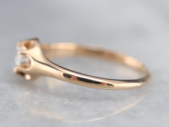 Buttercup Diamond Solitaire Ring, Rose Gold Diamo… - image 4