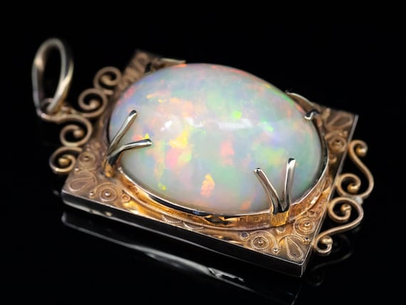 Antique cheap opal pendant