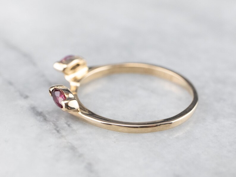 Ruby Gold Ring Enhancer Solitaire Enhancer Guard Ring Etsy