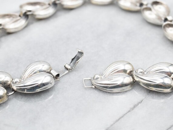 DANECRAFT Sterling Silver Leaf Link Choker Neckla… - image 4