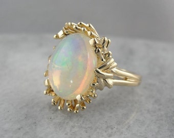 Flowing And Swirling Vintage Opal Cocktail Ring 935EWM-D