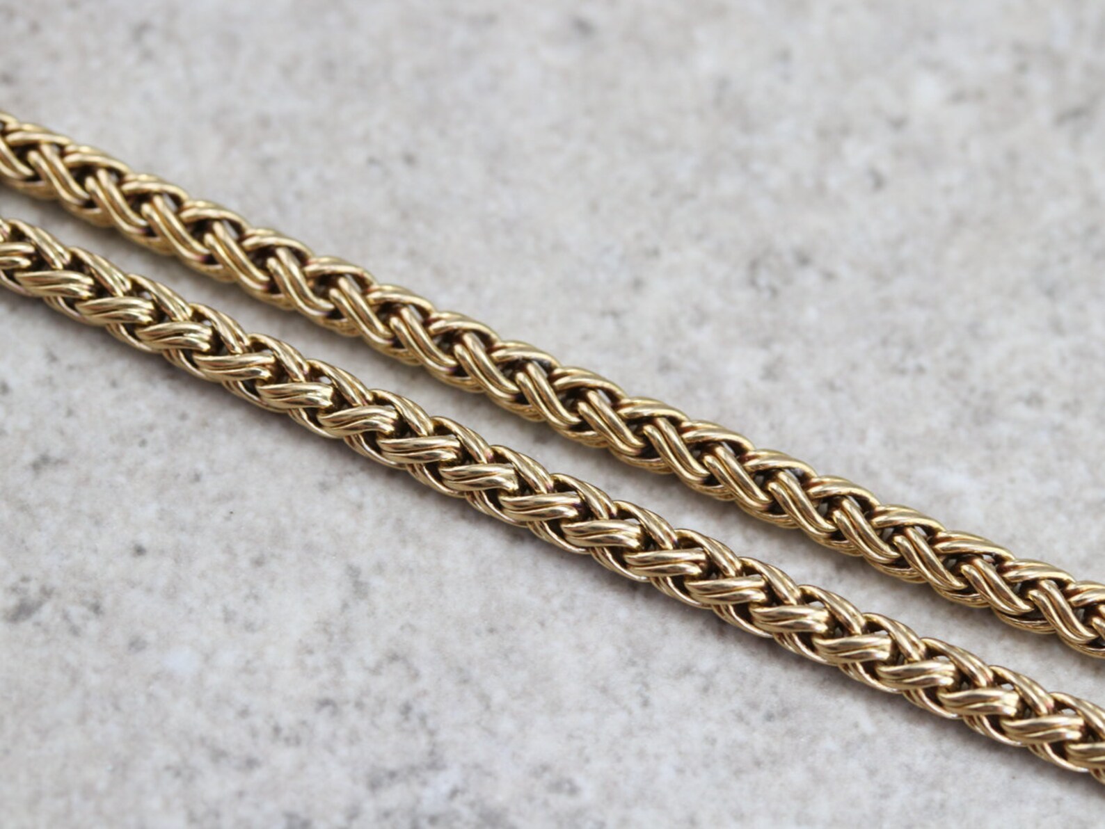 Finely Woven Gold Chain Braided Gold Chain Long Yellow Gold Etsy Denmark