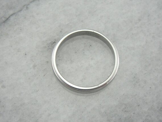 Unisex White Gold Band for Wedding or Stacking UA… - image 2