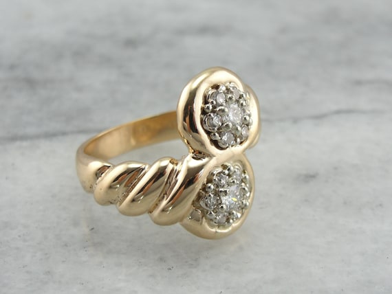 Twists and Turns: Diamond Cluster Bypass Ring  10… - image 2