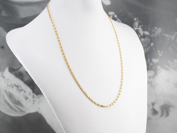 14K Gold Scroll Chain Layering Necklace 