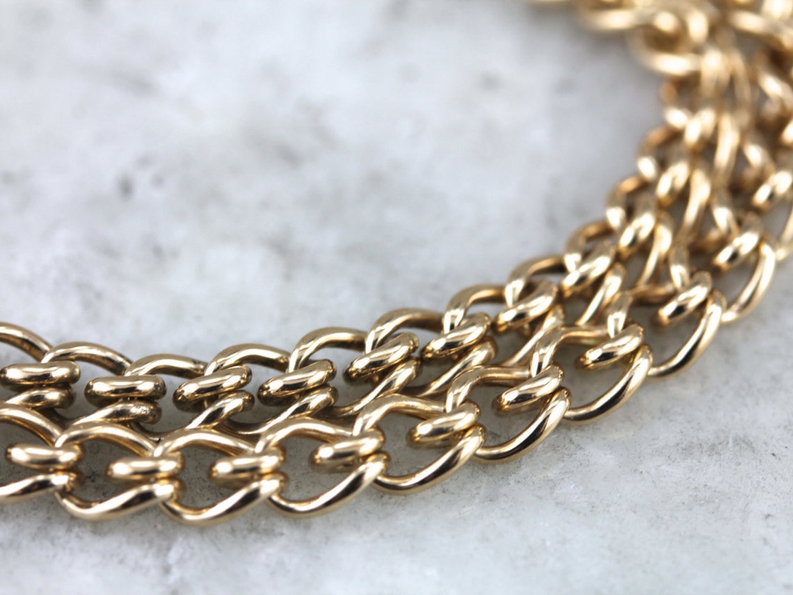 Twisted Wire Double Link Chain Bracelet WJ7REJR Etsy