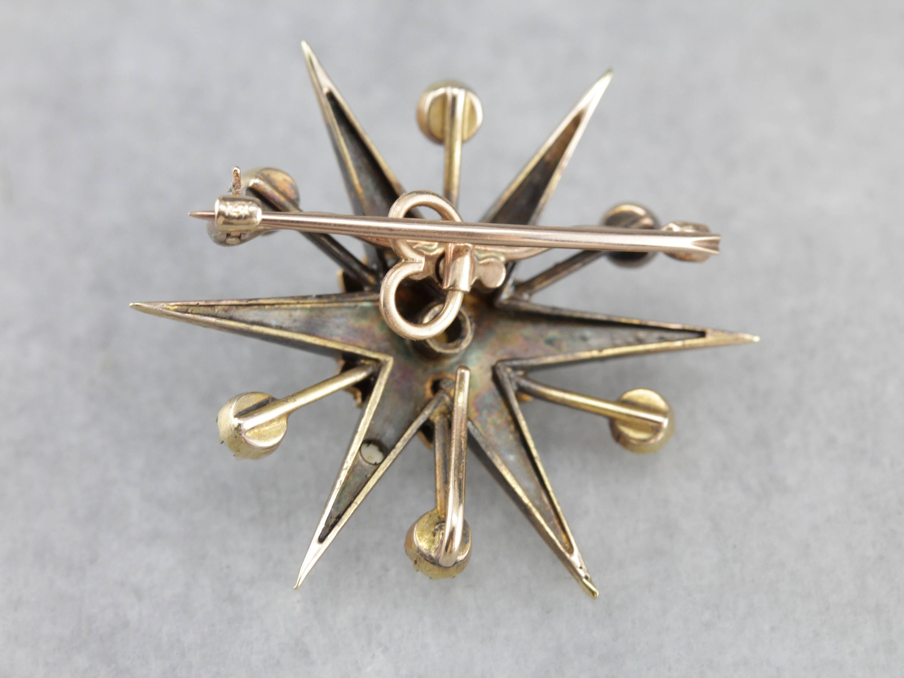 Antique Seed Pearl Starburst Brooch, Victorian Estate Jewelry - Etsy