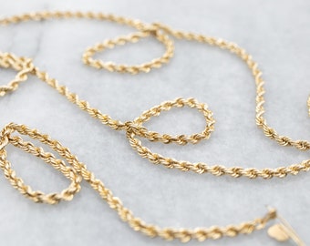 Yellow Gold Rope Twist Chain, Layering Necklace, Bold Gold Yellow Gold Rope Twist Chain, Layering Necklace, Bold Gold