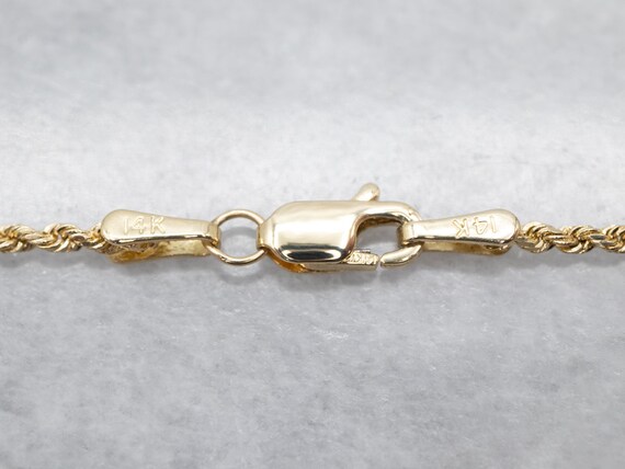 Vintage 14K Yellow Gold Twist Chain, Gold Rope Tw… - image 3