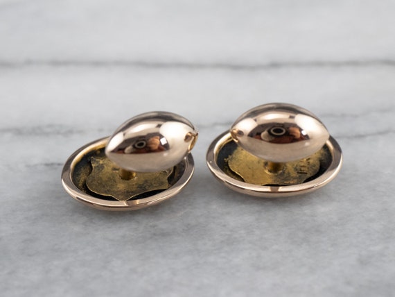 Antique Gold Cufflinks, Ready to Engrave, Gift fo… - image 7