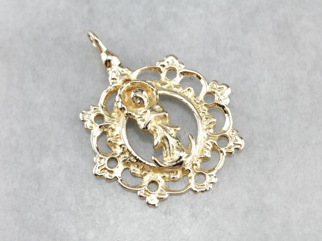 ♡Angel♡ Lovely Golden Angel Pendant, Religious Pendant, Bridal