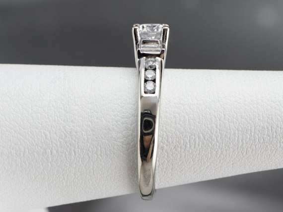 Diamond White Gold Engagement Ring, Diamond Ring,… - image 9
