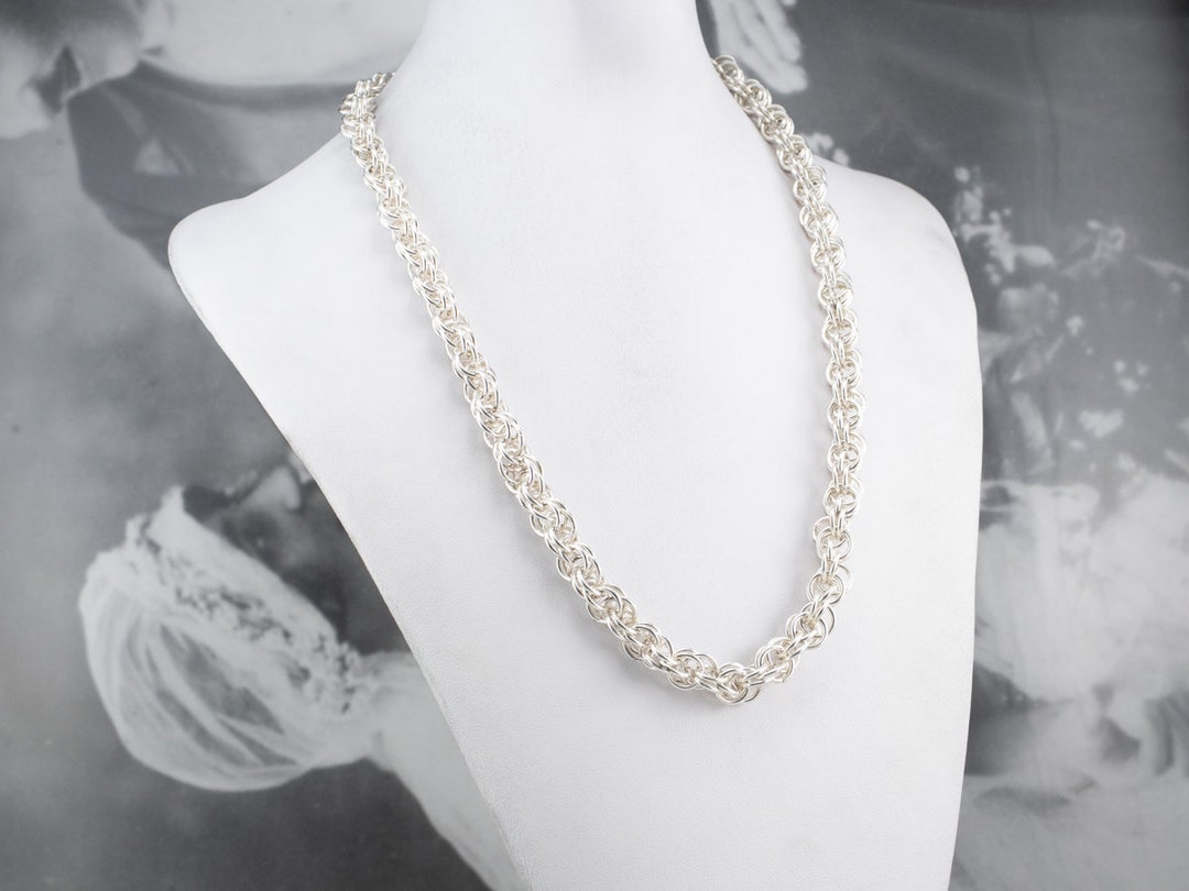 Yahoo!オークション - Vintage Italian Silver 3D Chain