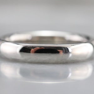 Polished Platinum Wedding Band, Unisex Platinum Band, Platinum Wedding Ring, Plain Platinum Band FX7L92FN