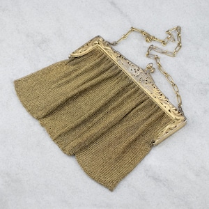 Vermeil Mesh Purse, Vintage Mesh Purse, Chain Purse, Gilt Purse, Metal Purse, Gift for Her, NYE Bag, VM4Y5ACC