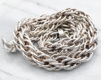 thumbnail image 2 of Genuine 925 Sterling Silver Lite Rope Chain Necklace - Hallmarked, Various Lengths Available 2 of 3
