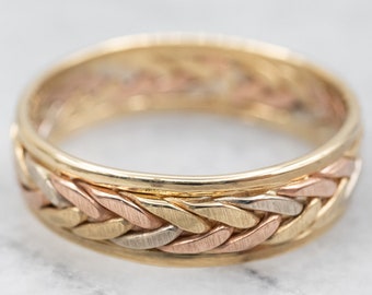 14k Tricolor Gold - 6 Band Türkischer Puzzle Ring
