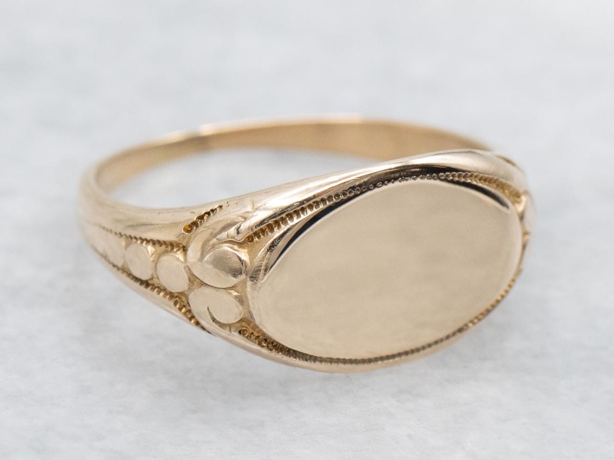 アンティーク　リング　Ostby＆Barton オストビー&バートン OSTBY & BARTON Silver Hematite Intaglio Ring（オストビー・バートン