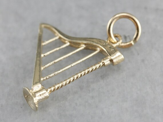 Schwarzer Bleistift Mit Harfen-Charm – Stilvolles Geschenk Für Musiker, Matt & Mit Goldenem Anhänger