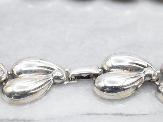 DANECRAFT Sterling Silver Leaf Link Choker Neckla… - image 2