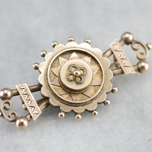 Pino de barra de ouro rosa da era vitoriana A44REH