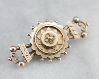 Victorian Era Rose Gold Bar Pin