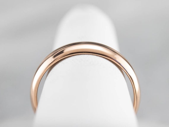 Antique Rose Gold Wedding Band, Plain Gold Band, … - image 7