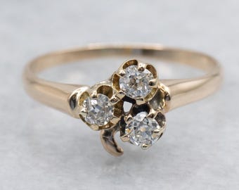 アンティーク ビクトリア朝 14K ゴールド オールドマインカット