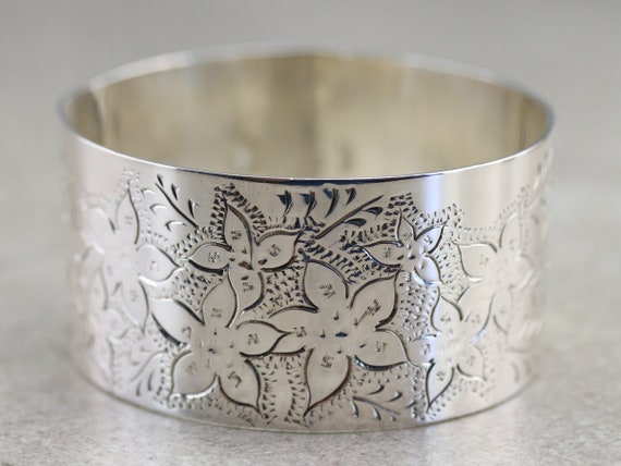 Handmade Silver Bangle Bracelet 