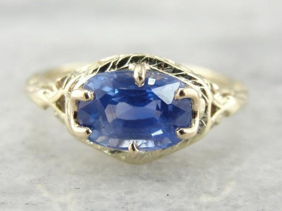 Antique ceylon sale sapphire ring