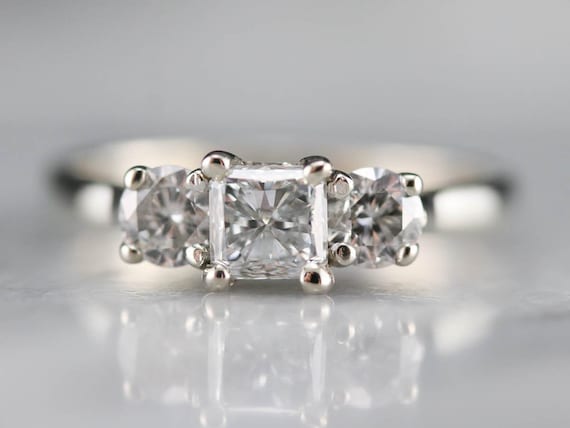 Princess cut past 2024 present future ring