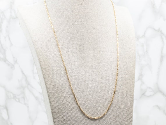 Yellow Gold Elongated Link Chain with Lobster Cla… - image 4