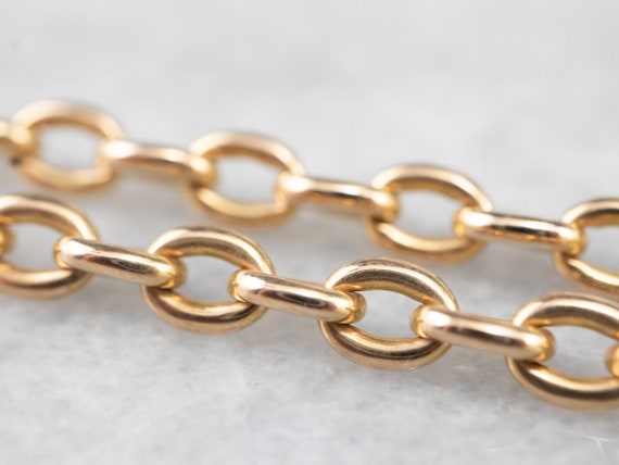 Vintage Oval Link Chain, 14K Yellow Gold Chain, L… - image 5