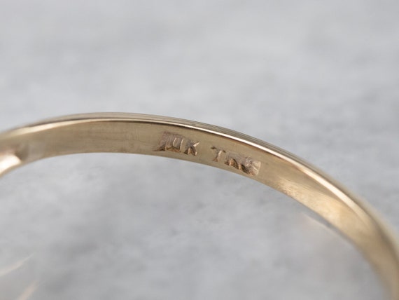 Retro Diamond Solitaire Ring, 10K Two Tone Gold E… - image 6