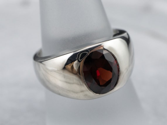 Garnet Statement Ring, Unisex Garnet Ring, Garnet… - image 7